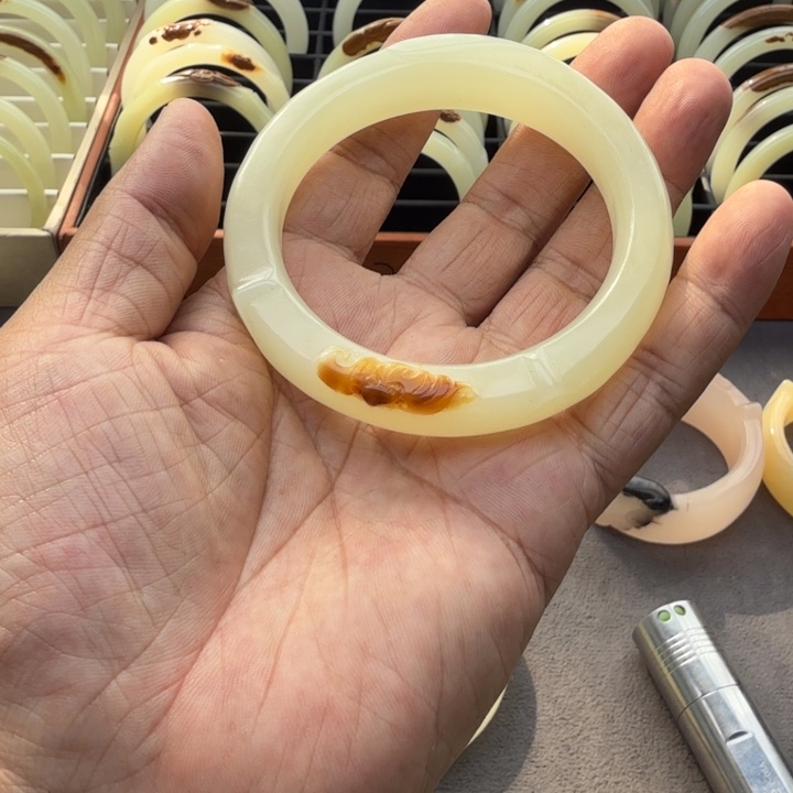 画***江玉雕花祝福手镯000003