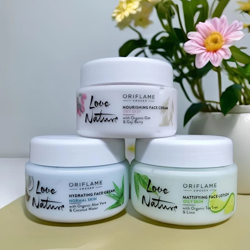 ［国际版］欧瑞连自然挚爱面霜乳液芦荟补水燕麦滋养茶树控油