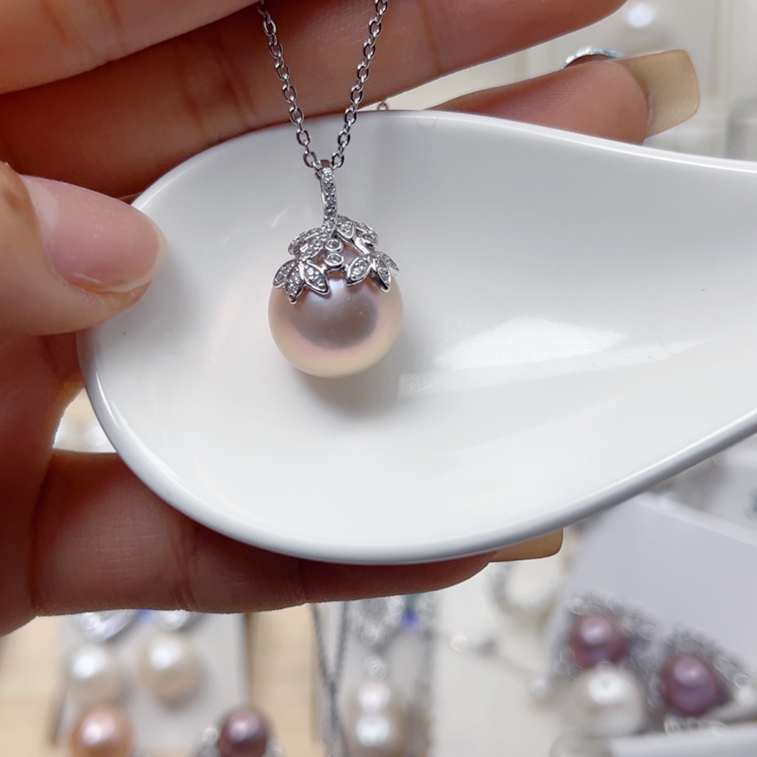 淡水珍珠颈饰银S925镶嵌