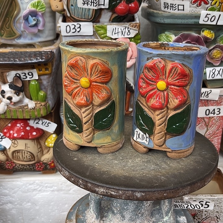 粗陶材质多肉花盆