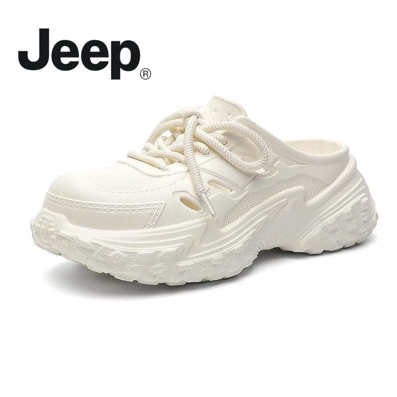 JEEP/吉普厚底包头拖鞋户外溯溪鞋防滑防臭情侣洞洞拖鞋沙滩凉鞋