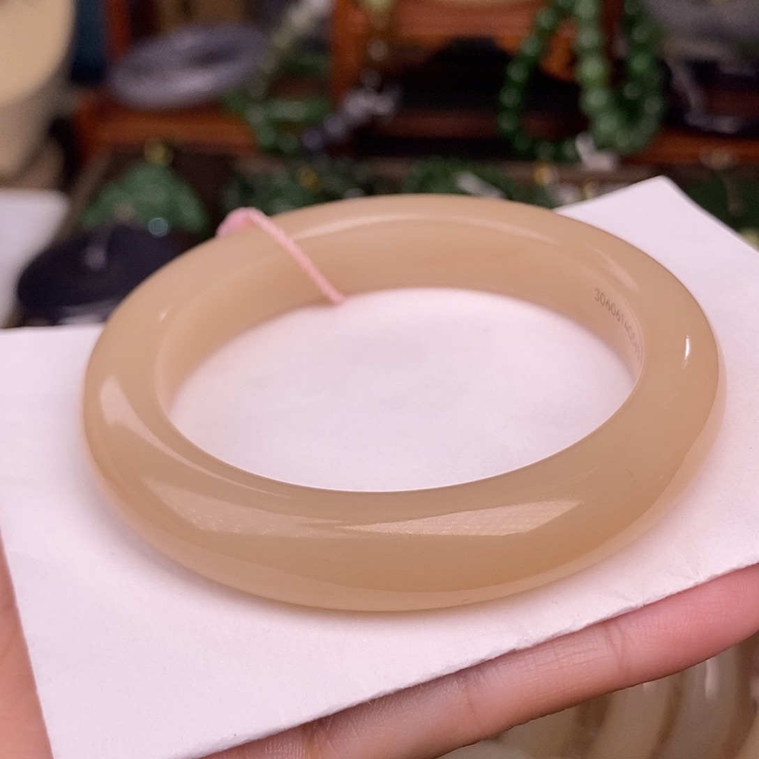 和田玉56.5 老矿料浓藕粉脂膏收藏浓色毕业级未镶嵌