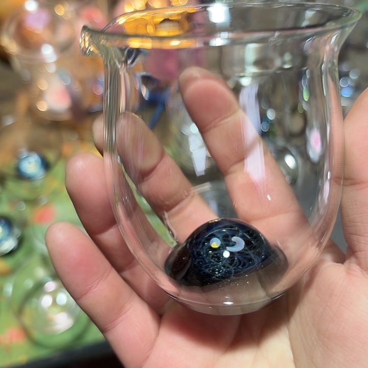 探****玻璃手工艺品玻璃茶器无耳日月同辉