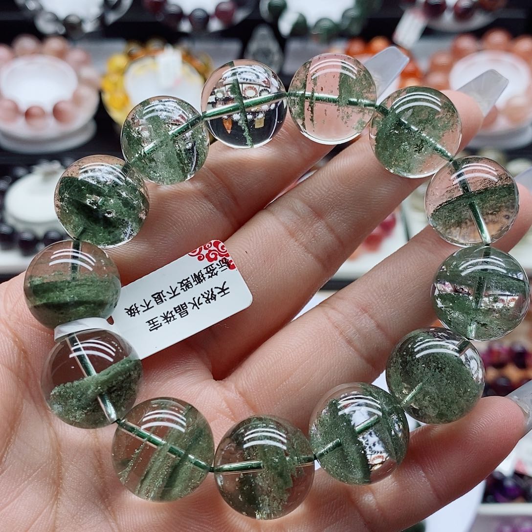 未镶嵌手串水晶绿幽灵