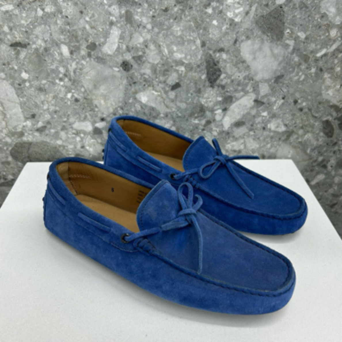 全新未使用 TOD’S/托德斯 130148  蓝色磨砂皮乐福鞋