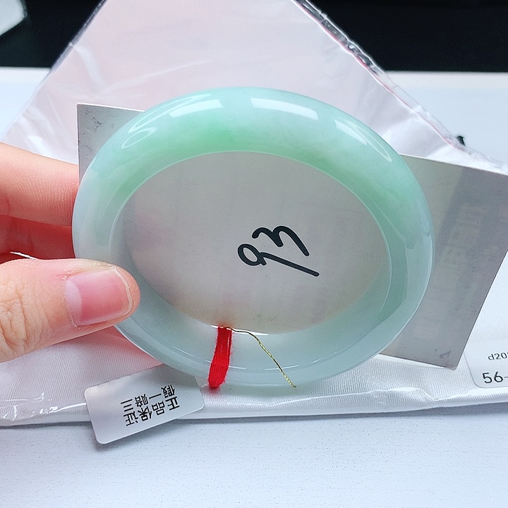 翡翠手镯未镶嵌缅甸天然a货手镯56