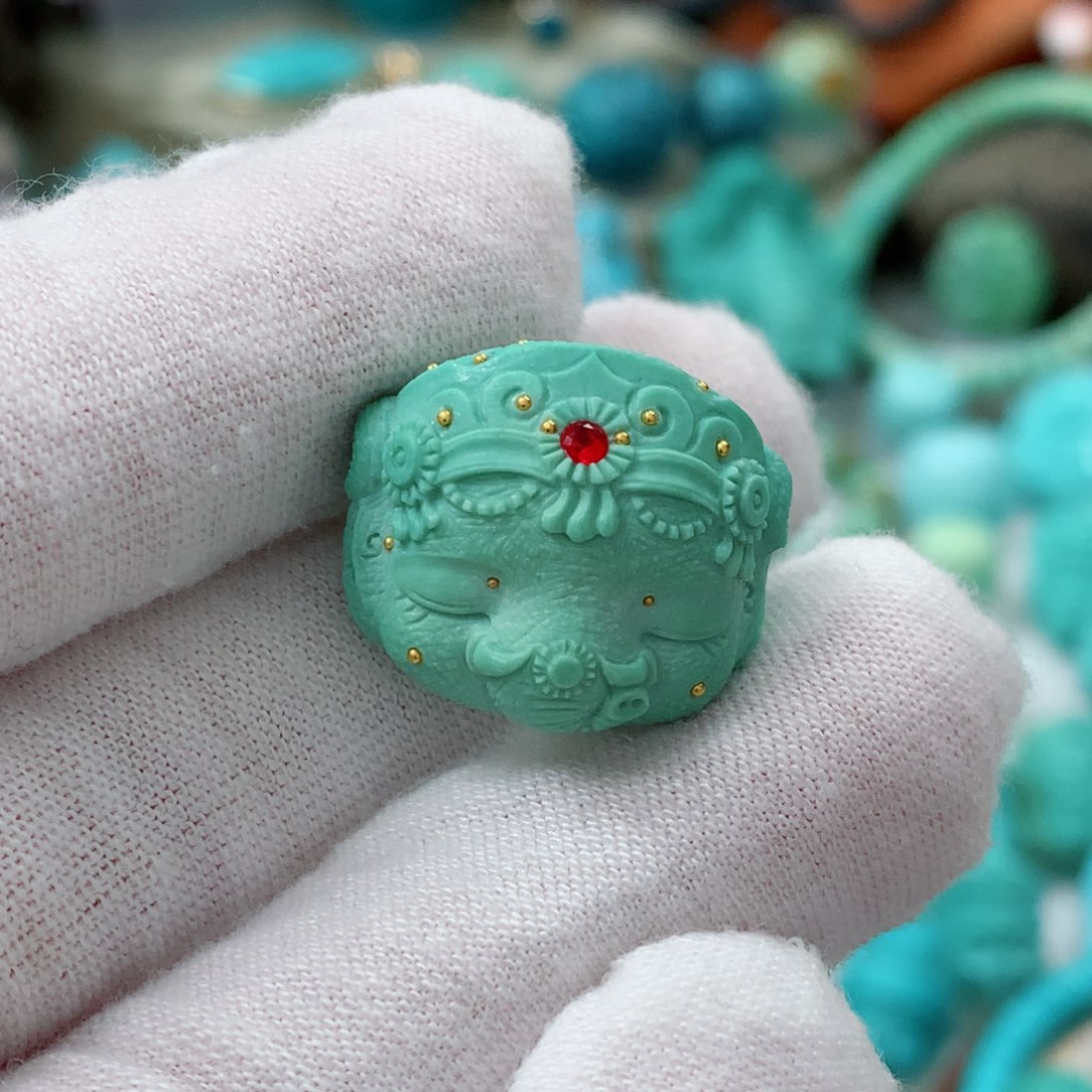 绿松石珠宝奇石未镶嵌