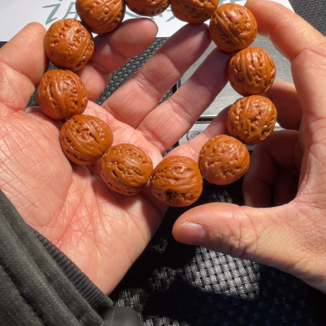 老***人手串文玩核桃桃心21