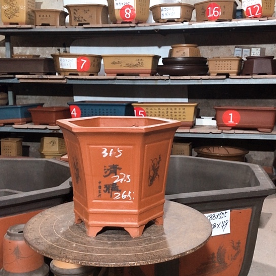 紫砂紫砂花盆包邮