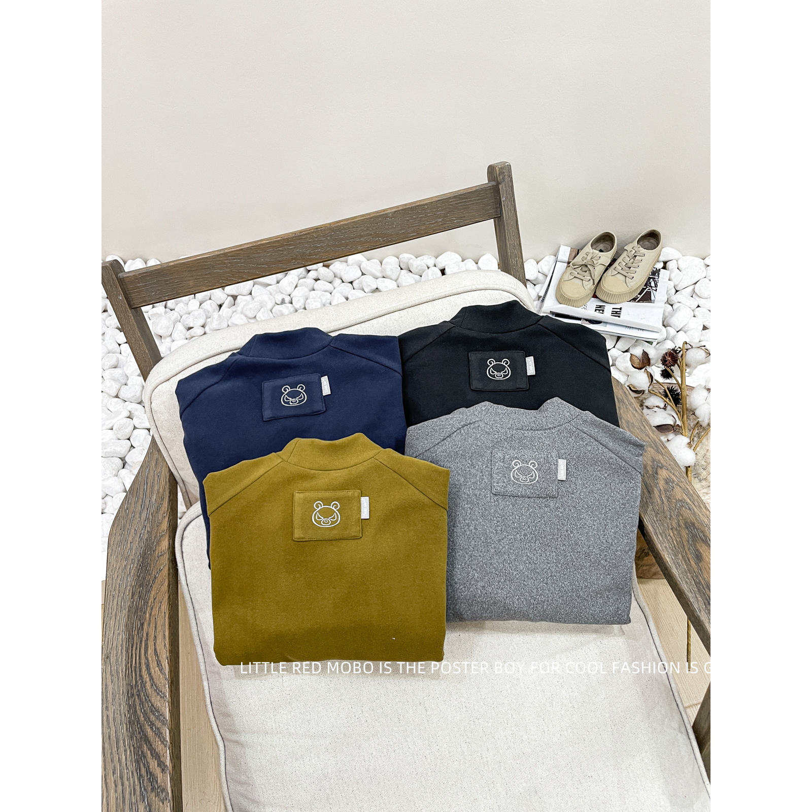 童装男中大儿童打底衫T恤2025秋冬装新款德绒保暖上衣MMY841362