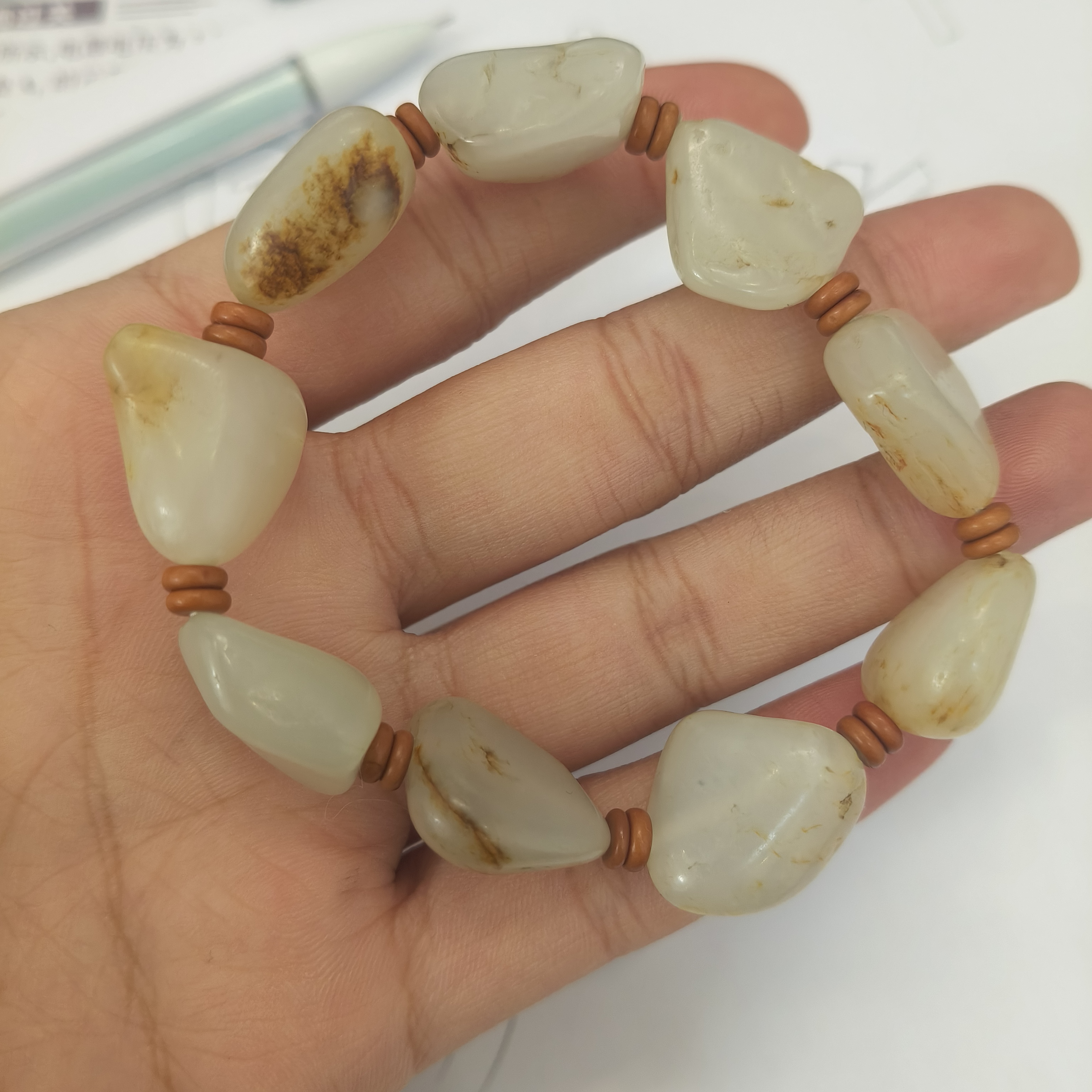 和田玉原石天然精品手链