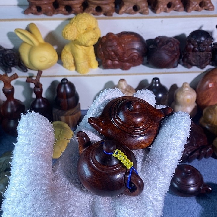 做***）非洲紫檀（红花梨）把把壶