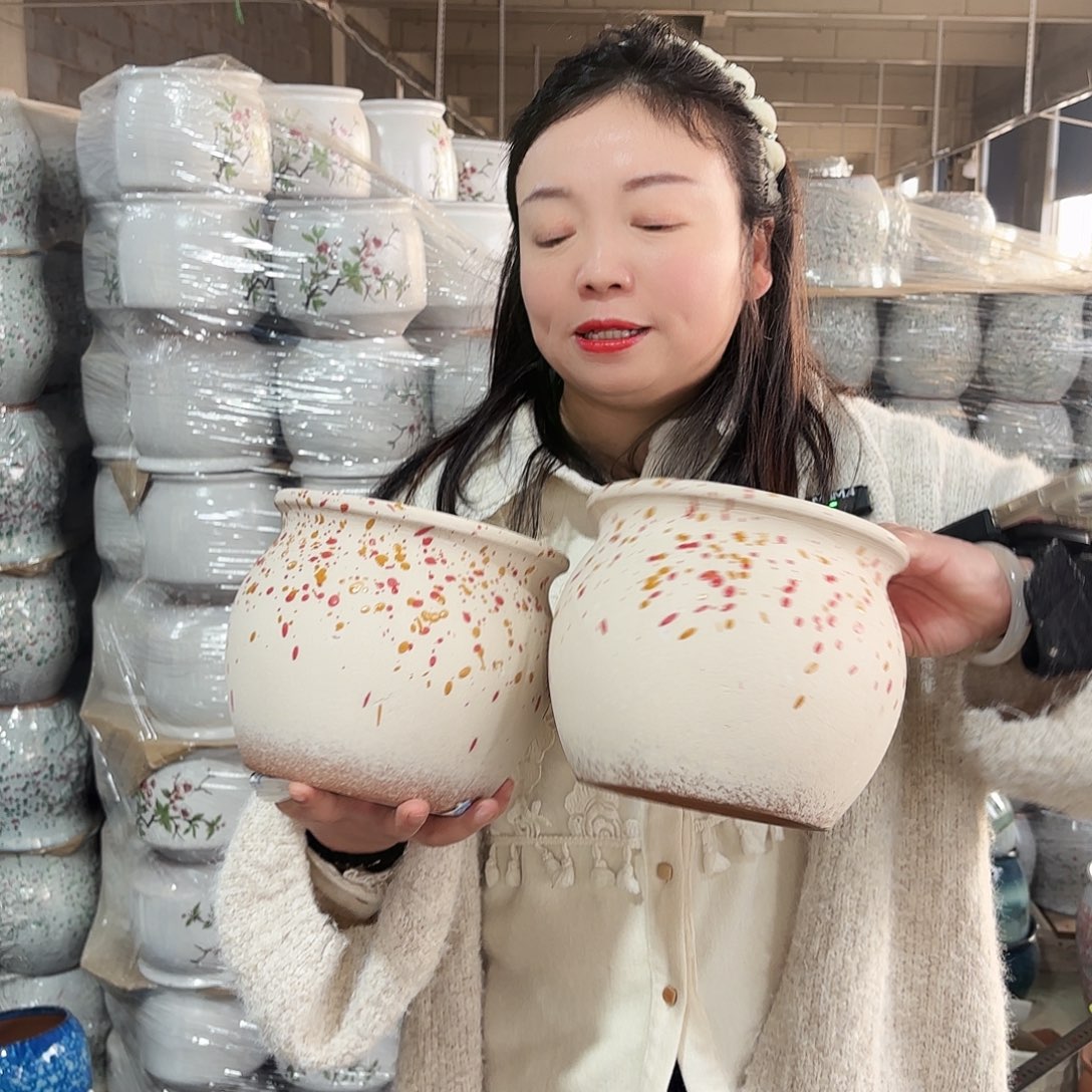 正品两个高17/18红陶