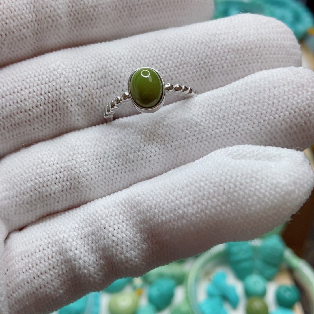绿松石戒指银S925镶嵌