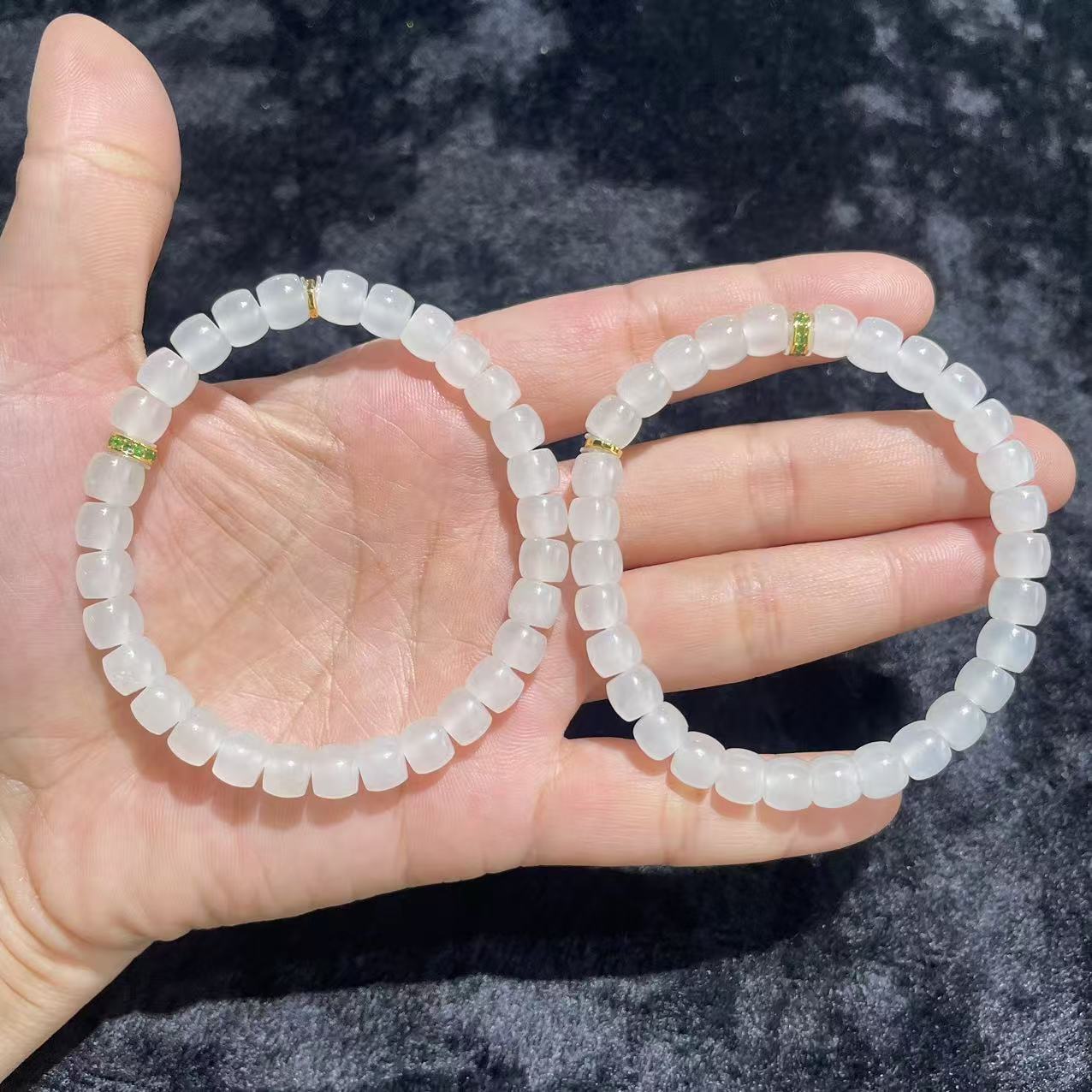 【玉经纶】204872/Q31-和田玉手串-多样性发其一