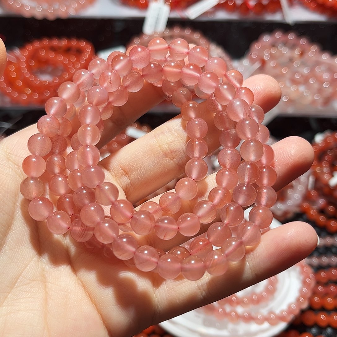 南红玛瑙未镶嵌手链