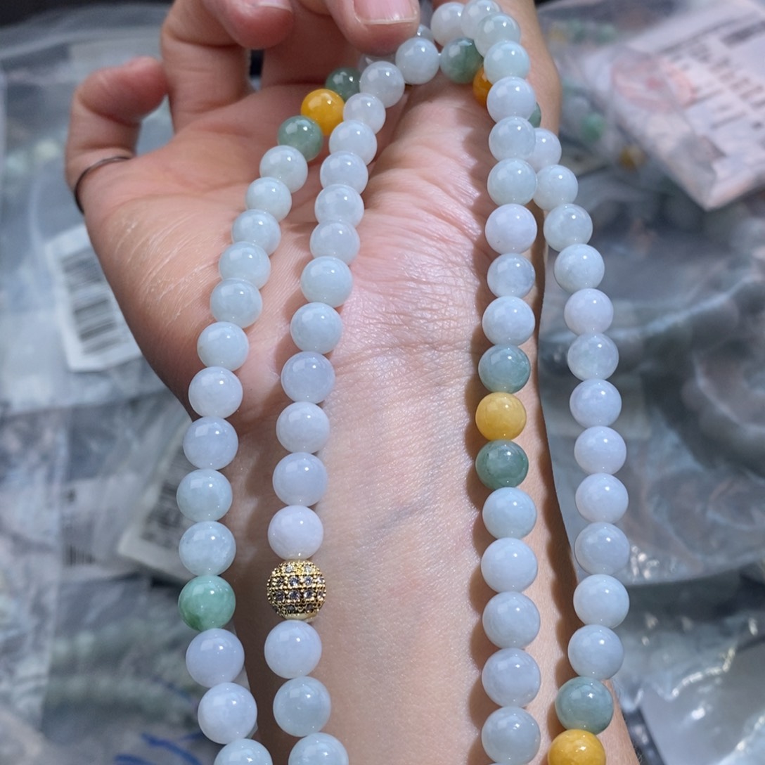 未镶嵌手串翡翠珠链