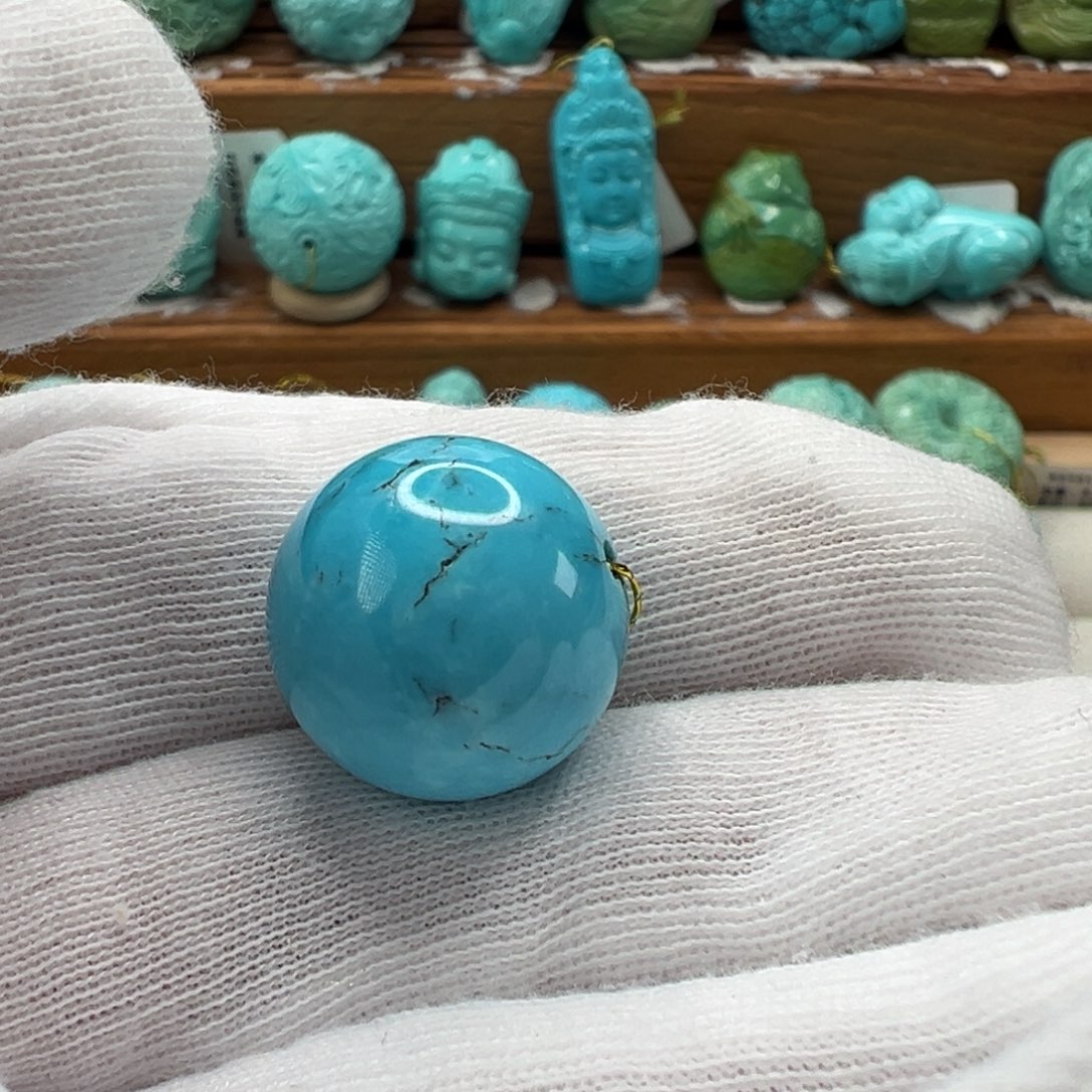 绿松石未镶嵌圆珠