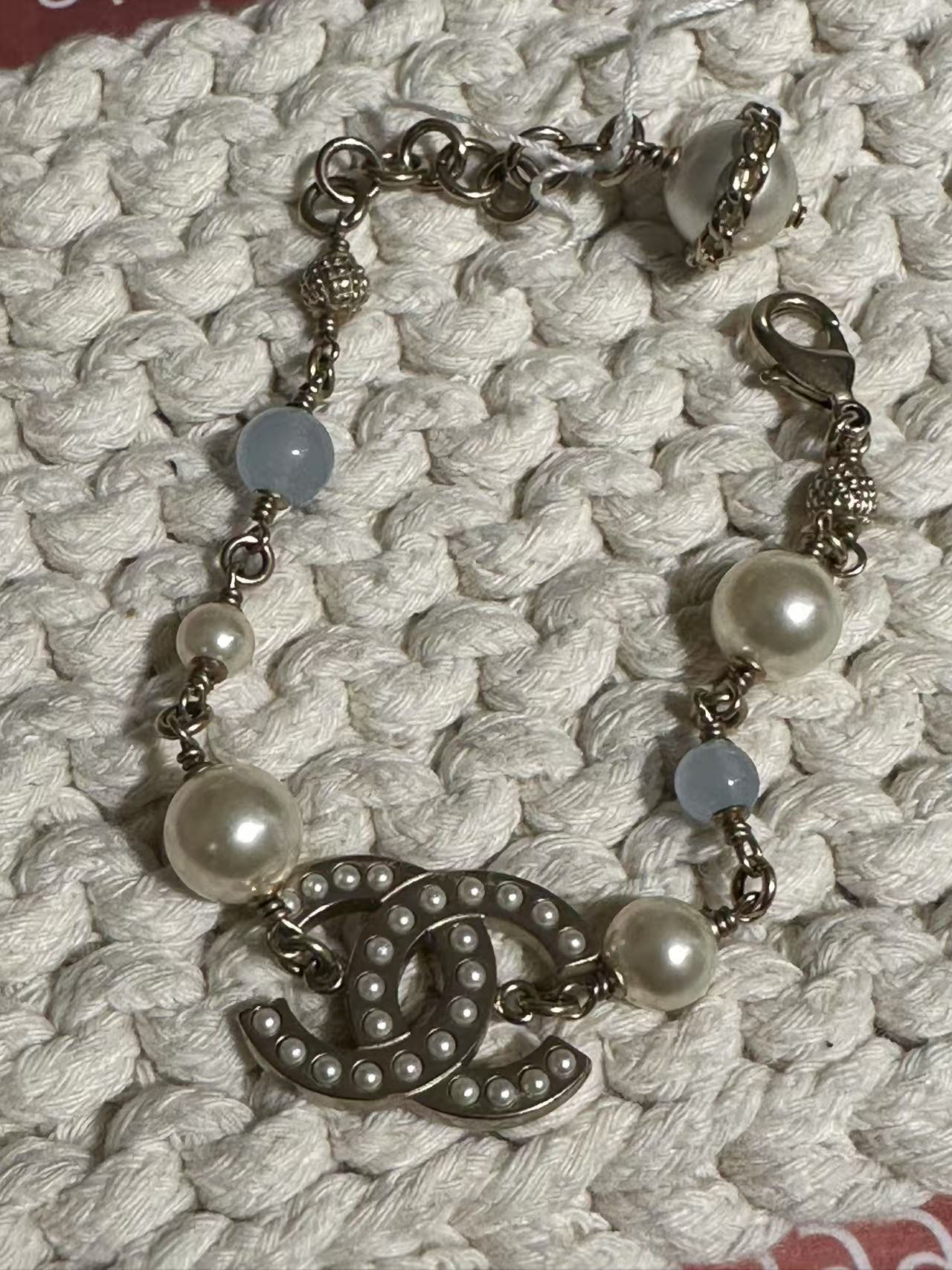 99新 Chanel/香奈儿 Chanel 18P 双C珍珠手链/12473406