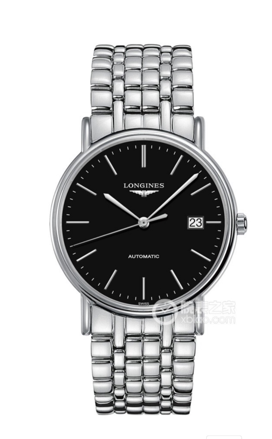 99新 Longines/浪琴 置换链接/浪琴瑰丽921黑盘钢带/38.5mm
