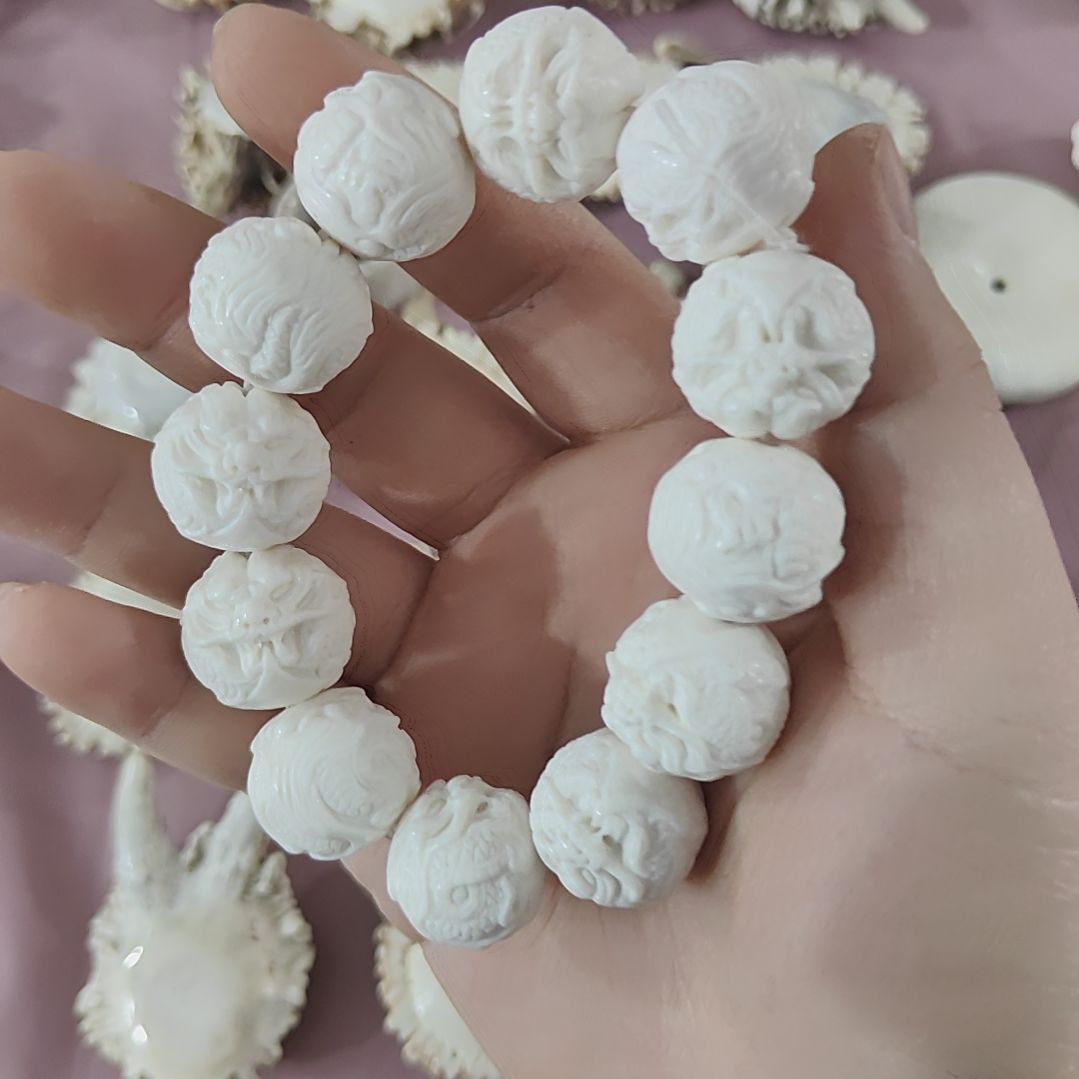 非金属鹿角雕刻手串