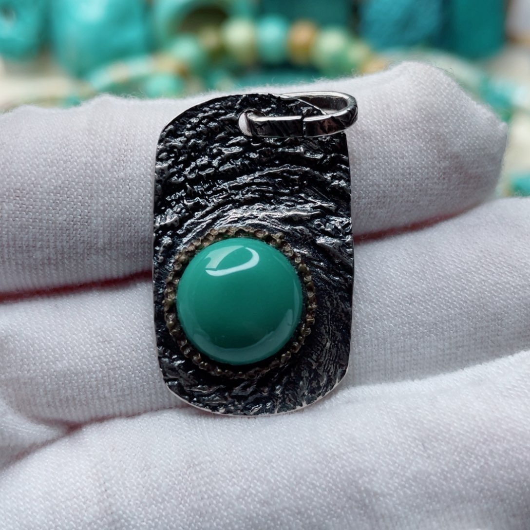 绿松石银S925镶嵌珠宝奇石