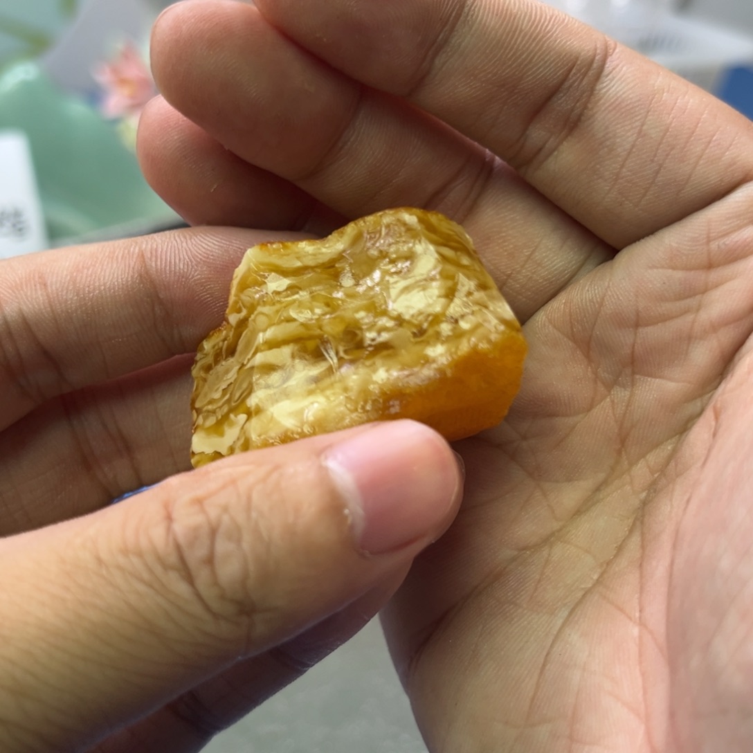 偶***之定制琥珀未镶嵌蜜蜡原石不退不换