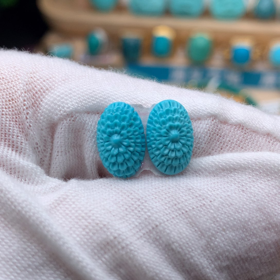 绿松石珠宝奇石未镶嵌菩****8