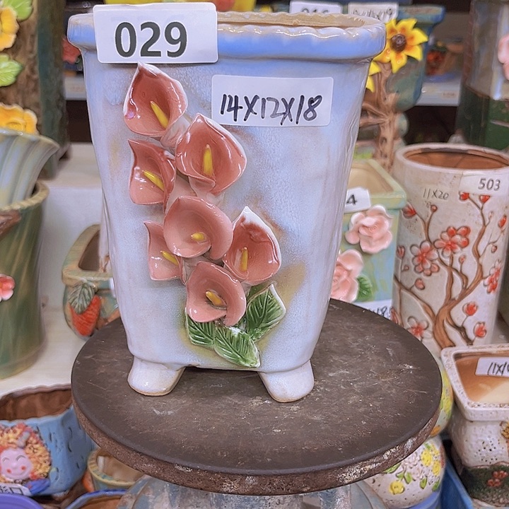 紫砂花盆粗陶材质多肉花盆