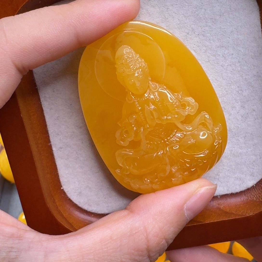 蜜蜡毛衣链未镶嵌