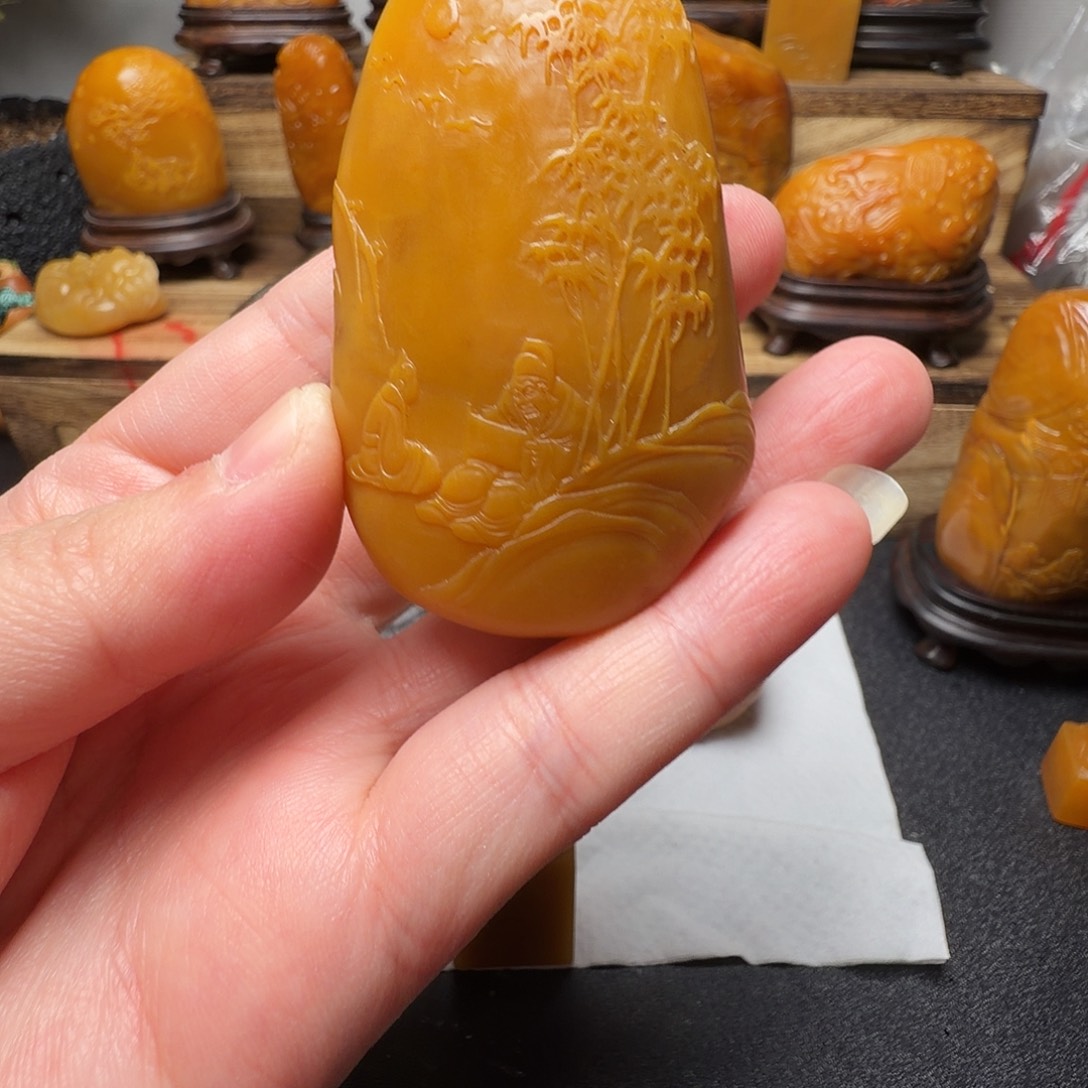 解***药印石寿山石田黄石107克