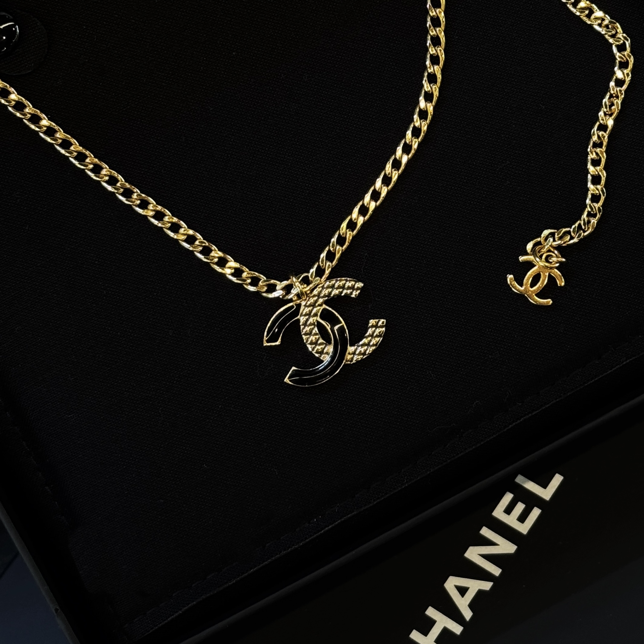 99新 Chanel/香奈儿 22c金色双C项链