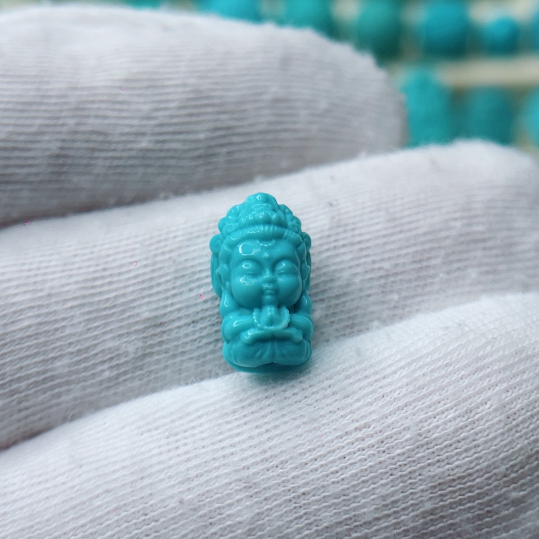 绿松石未镶嵌颈饰卡6.5-11.8-6.2