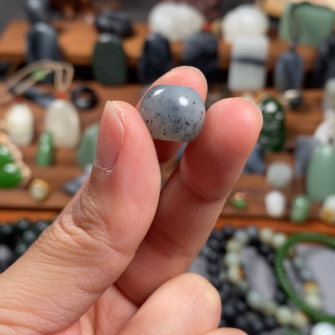 和田玉单珠13.5mm未镶嵌
