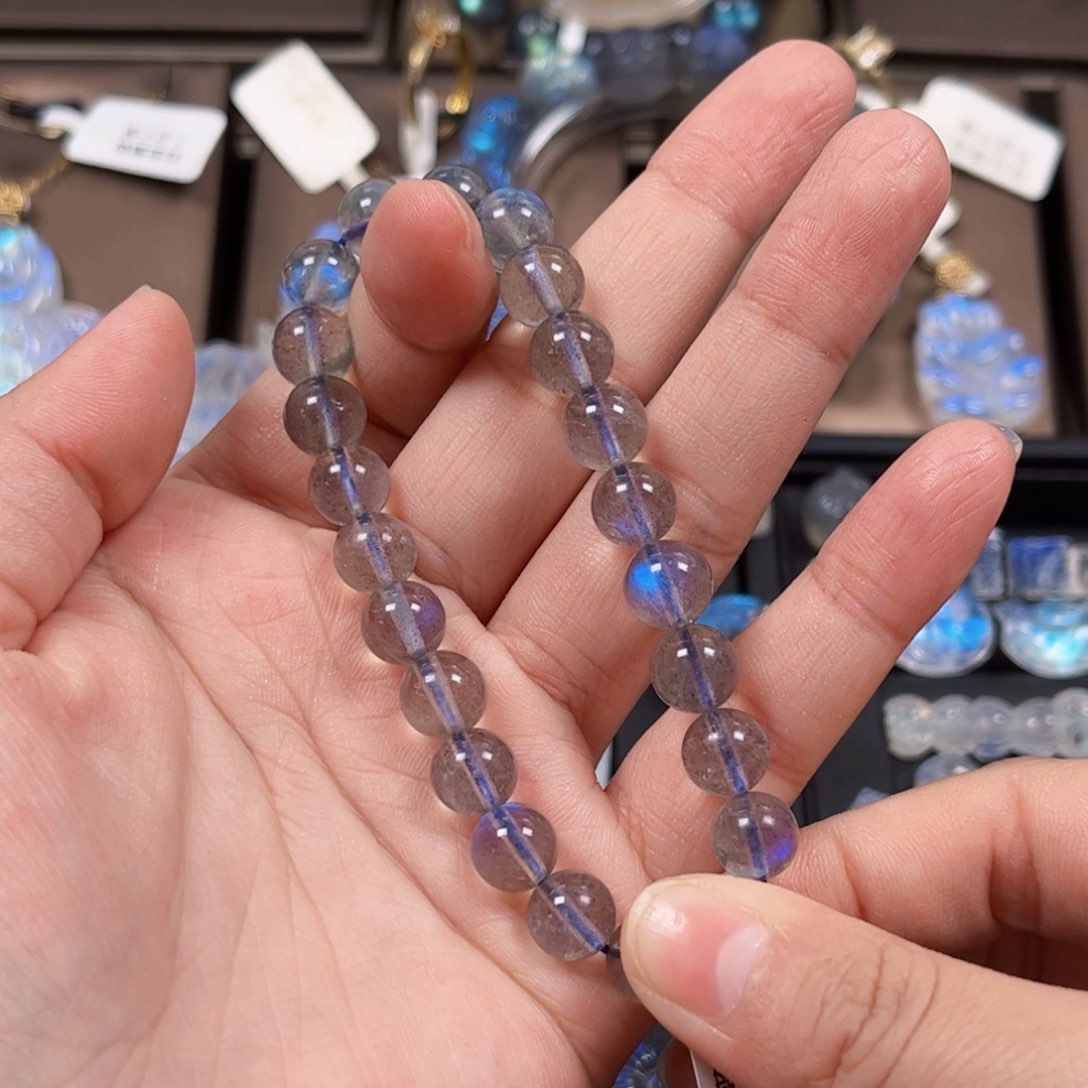 长石手串未镶嵌咪**师8.4左右