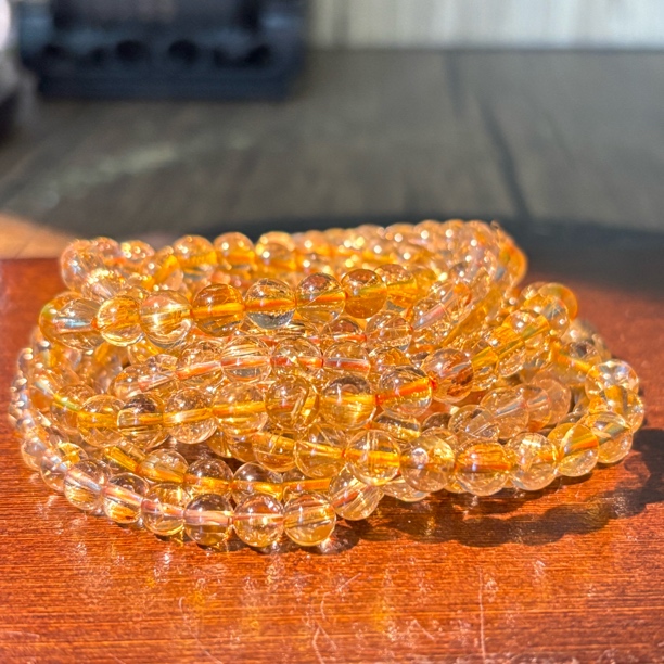 【书记甄选】天然金发晶三圈手链 多样性发一件 约5mm GZW088