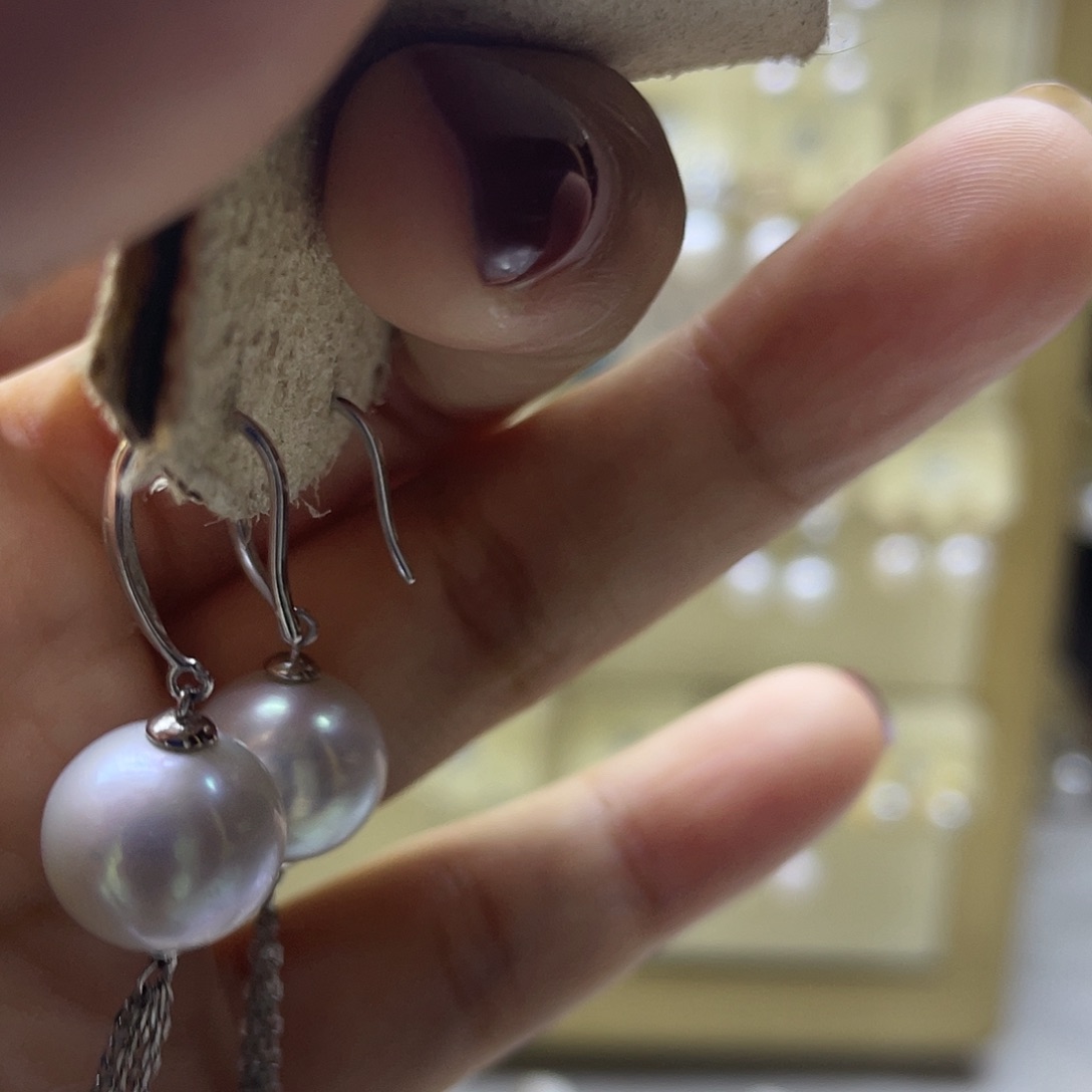耳饰淡水珍珠银S925镶嵌
