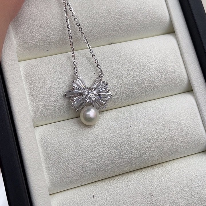 颈饰银S925镶嵌海水珍珠