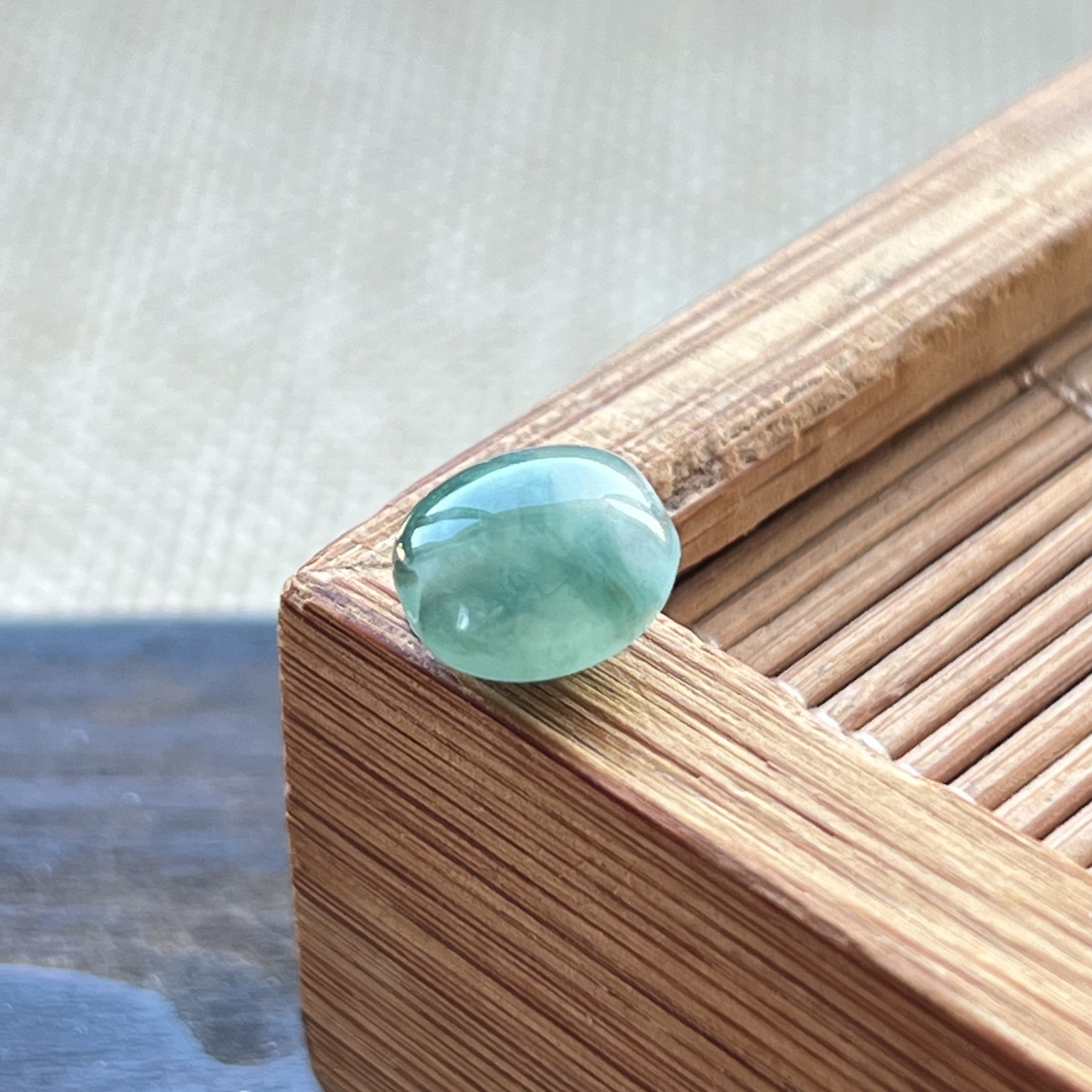 天然缅甸a货翡翠冰飘花扁珠子精品扁鼓珠手串手链配珠吊坠转运珠