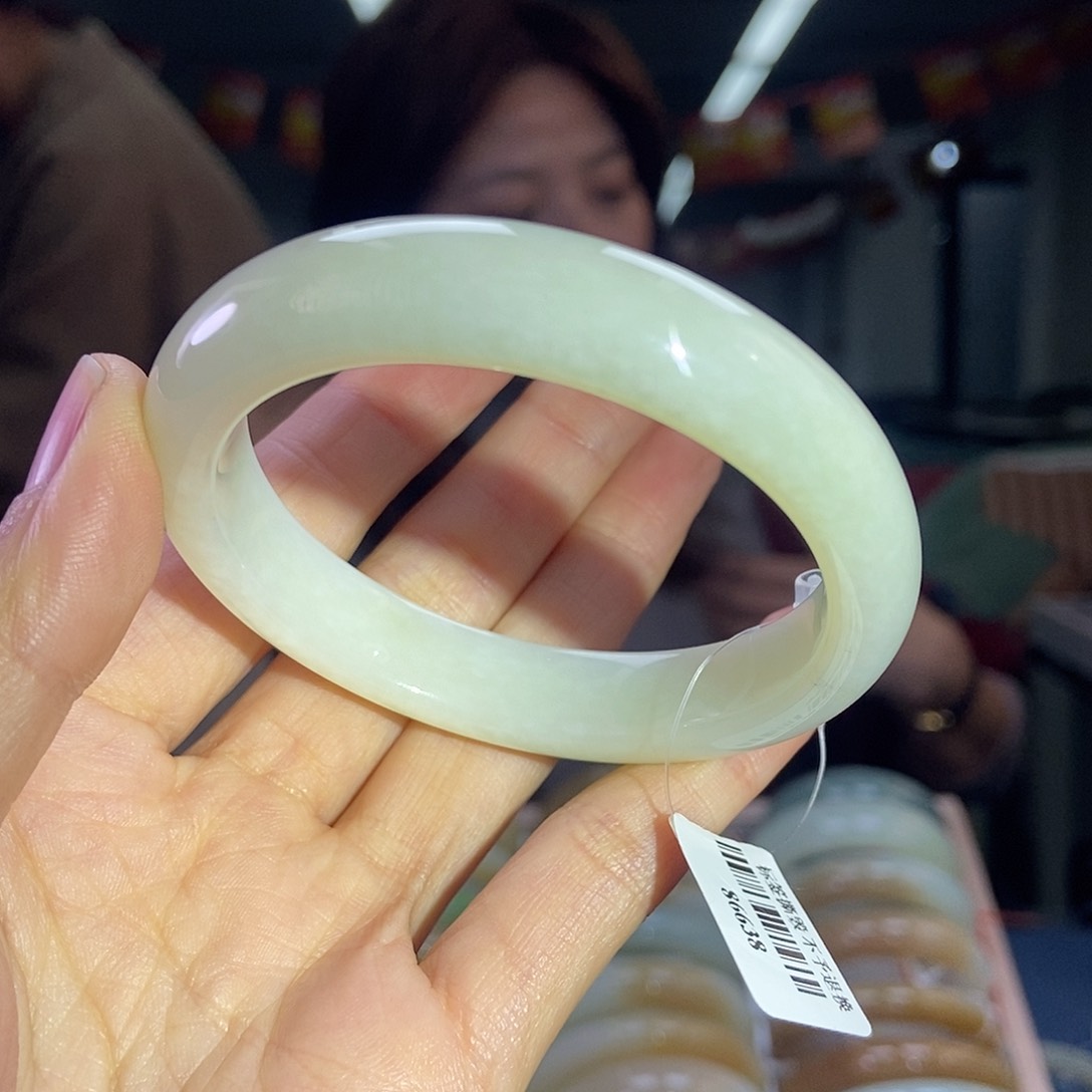 和田玉手镯未镶嵌蔓*56.2