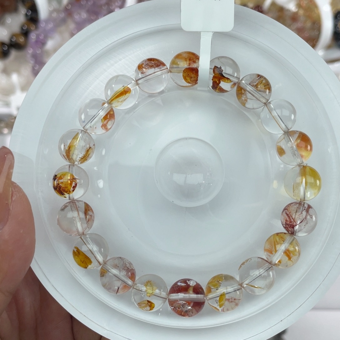 未镶嵌水晶手链0888锦鲤胶花水晶10m+