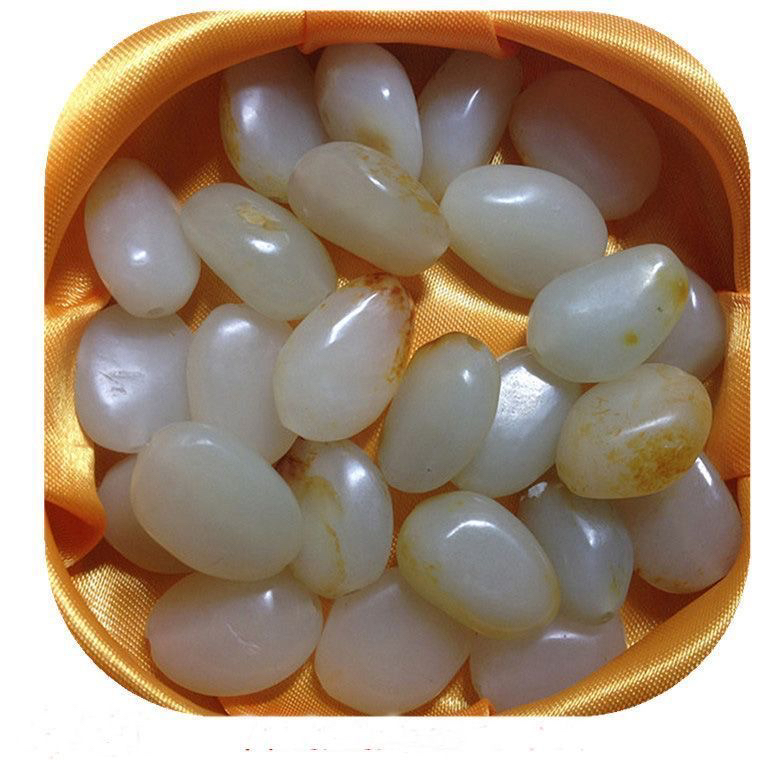 和田玉散珠有孔单颗可配手串男女款多样性随机发