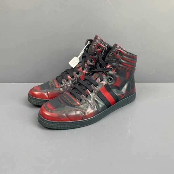 95新 GUCCI/古驰 41码 黑红板鞋 休闲鞋 成色很新 左脚配鞋垫 270