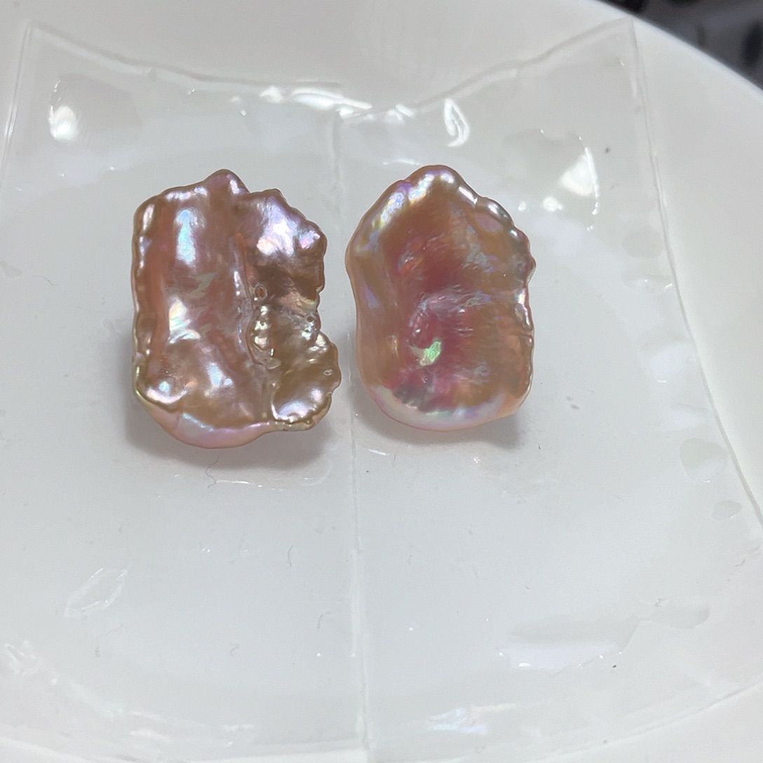 淡水珍珠耳饰银S925镶嵌