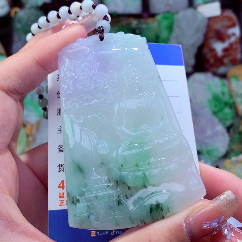 【闪购商品】翡翠颈饰未镶嵌相***缘挂件