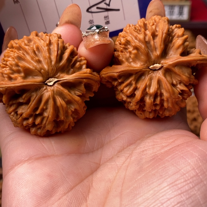 撸***明桃核把件全品精品大满天星