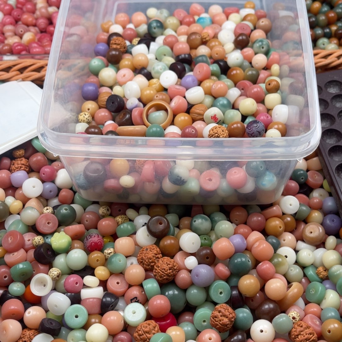 吊坠白玉菩提p x89/8-12mm/400颗混珠瑕