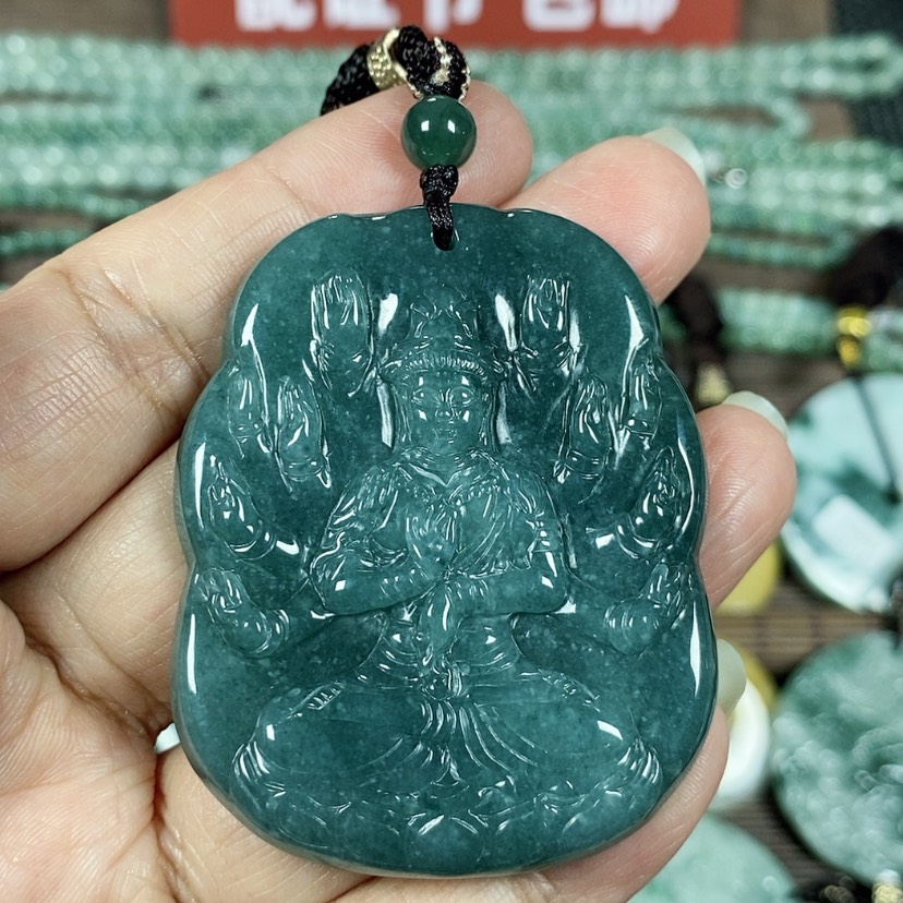 【闪购商品】翡翠颈饰未镶嵌玉吊坠翡翠玉千手观音