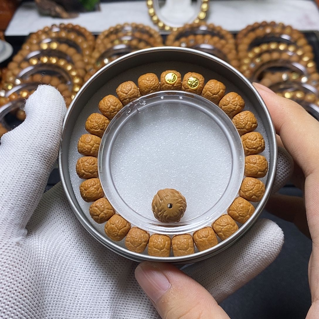 猴头核桃手串18k双标饕餮纹尺寸11左右单号59号+大圣