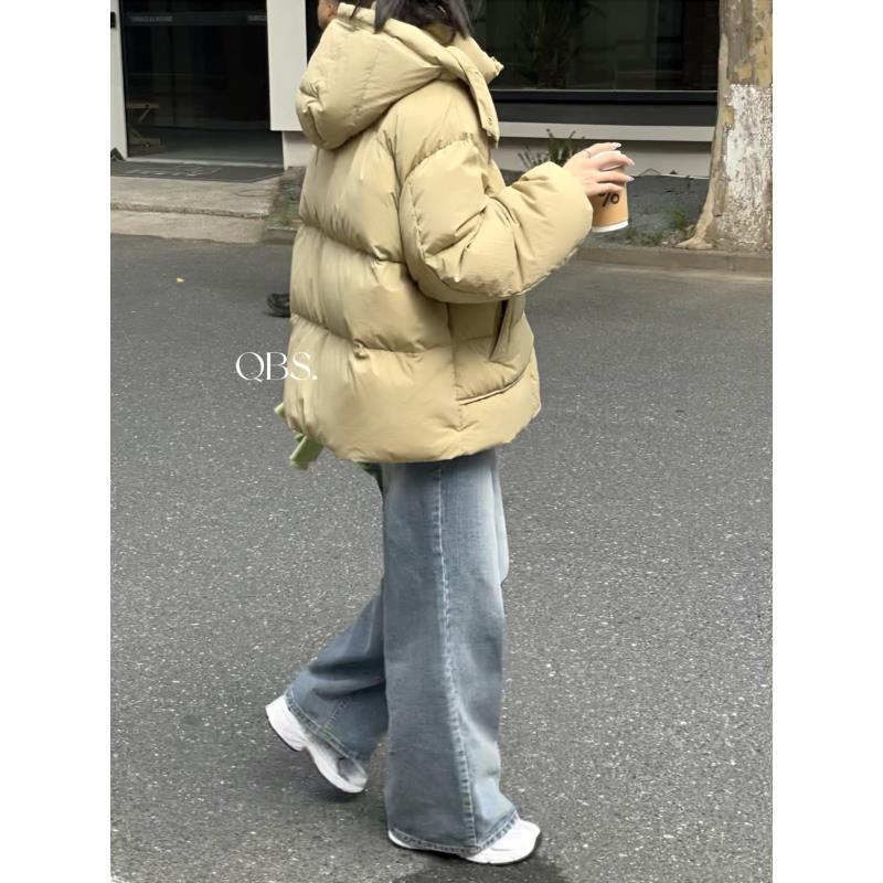 恩熙·韩版简约连帽羽绒服外套917